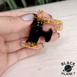 جا کلیدی حروف فانتزی مشکی طلایی F