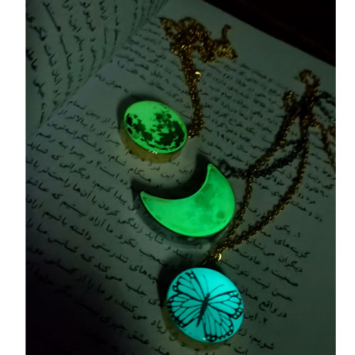 خرید عمده گردنبند ماه شب تاب